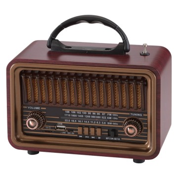 Ретро радио NS-8069BT, Bluetooth, MP3 player, акумулаторна батерия