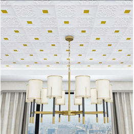 Самозалепващи 3D плоскости за тавани и стени E14 GOLD, 70 х 70см