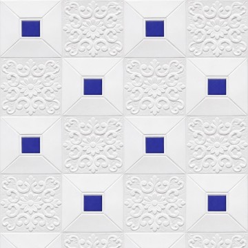 Тапети 3D за стени и тавани E11, син, 70 х 70см, самозалвпващи Тапети 3D за стени и тавани E11, син, 70 х 70см, самозалвпващи