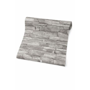 Винилов тапет сив камък A-2118, 10м х 45см, самозалепващ