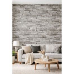Винилов тапет сив камък A-2118, 10м х 45см, самозалепващ