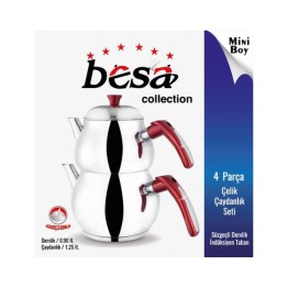 Двоен чайник за турски чай Besa mini, 4 части