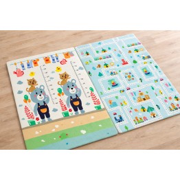 Детски килим за игра 120*180см, двулицев, термоизолиращ, XPE пяна