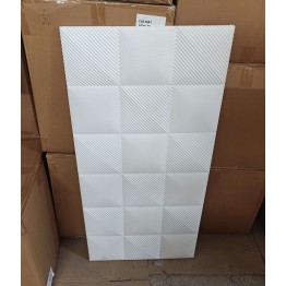 Стенен декоративен 3D панел, 120*60*2.5см, E009, PU бял