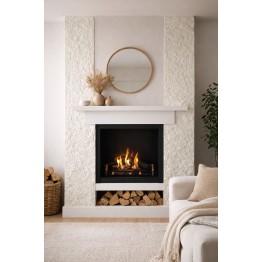 Декоративен облицовъчен панел 3D PU камък G005, бял, 60*120см 