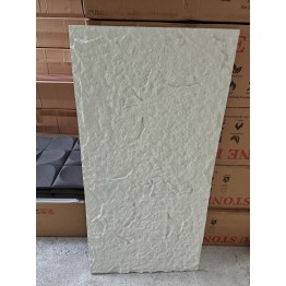 Декоративен облицовъчен панел 3D PU камък G005, бял, 60*120см 