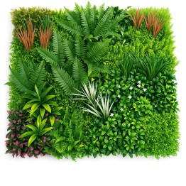 Декоративно пано с изкуствени растения Pink Gardenia - E003 |100 х 100см | декор за стени |тавани	