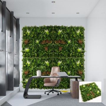 Декоративно пано растения E006 | 100 х 100 см| евкалипт и борови клонки	