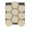 Акустичен панел шестоъгълни плочки – Дъб / MDF / 665 × 815 × 18 мм
