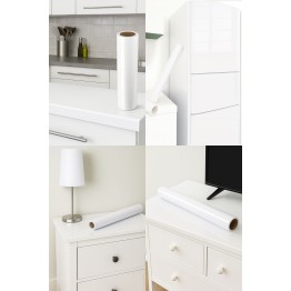 Самозалепващо PVC фолио бял гланц|3м*60см