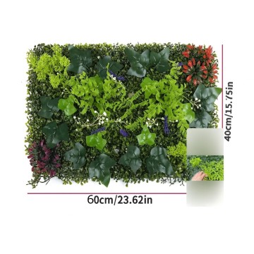 Зелено изкуствено пано с цветни акценти