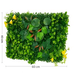 Зелено изкуствено пано с цветни акценти 013| 60*40см