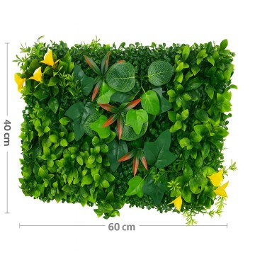 Зелено изкуствено пано с цветни акценти 013| 60*40см