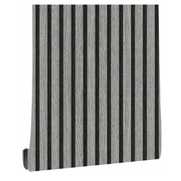 Ролков тапет 3D вертикални летви Сканди , 10м*53см, самозалепващ, сив цвят