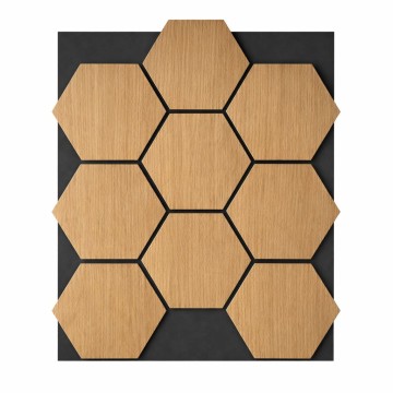 Акустичен панел пчелна пита, натурален дъб, 665/ 815/18мм