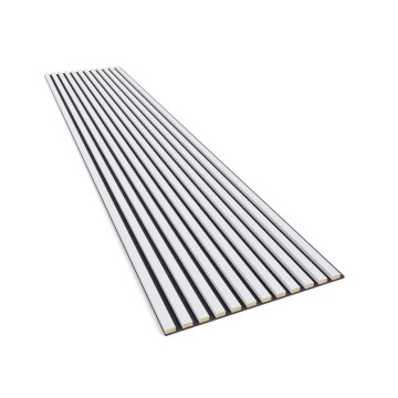 Акустичен стенен 3D панел Ivory| дърво| 270*60см| кремаво-бял