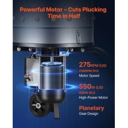 Машина за скубане на пилета, мобилна, 40см барабан