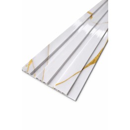 3D декоративен панел, 290х20см WPC4|LJ800| мрамор със златни жилки