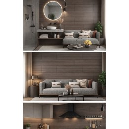 Самозалепващ XPE панел кафяво дърво AR-24, 30 х 60см