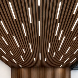 3D декоративни панели за таван, 290х4х4.5см, WPC, орех