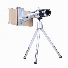 Телескоп със статив за телефон 12 х zoom