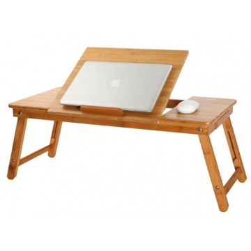 Голяма бамбукова маса за лаптоп с охладители
