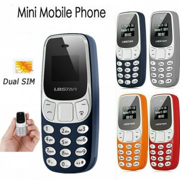 Малък мобилен телефон мини Bm10, 2 сим карти, bluetooth свързване, 7 х 3см