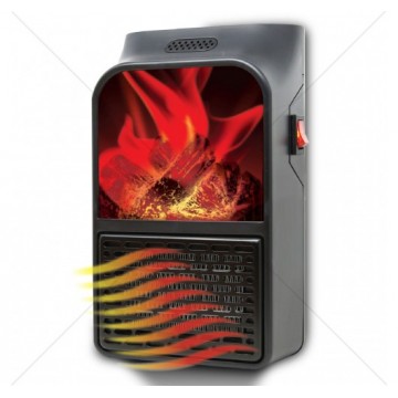 Мощна мини печка - духалка, 1000W, дистанционно, ефект пламък