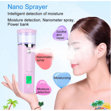 Нано уред за хидратиране и освежаване на кожата, power bank, тест на кожата