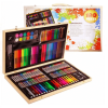 Комплект за рисуване 180 части от моливи, флумастери, пастели, боички и др. в куфар