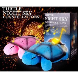 Нощна детска лампа костенурка - проектира съзвездия